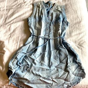 Casual denim shirt dress